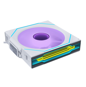 FAN 120MM LIAN LI UNI FAN SL-INF WIRELESS 120 REVERSE BLADE, ARGB, WHITE - 12RSLIN1W1W - Imagem 3