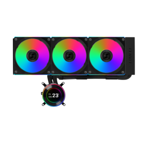WATER COOLER 360MM LIAN LI HYDROSHIFT II LCD-C 360CL, DISPLAY LCD, BLACK - GHS2LCD36RB - Imagem 2